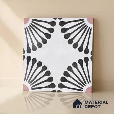 Floral Wall Tile TL 07245 Plana 4002 Granula 1 ft x 1 ft Ceramic Matte Finish - 9 mm  | 2 mm Spacer is Mandatory | Please Expect a Slight Variation of Pattern (Sample)
